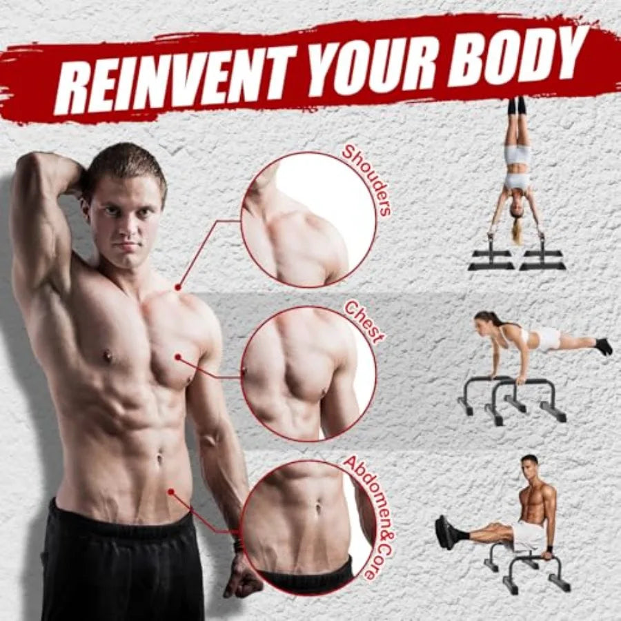 ush Up Bars Parallettes for Home Workout