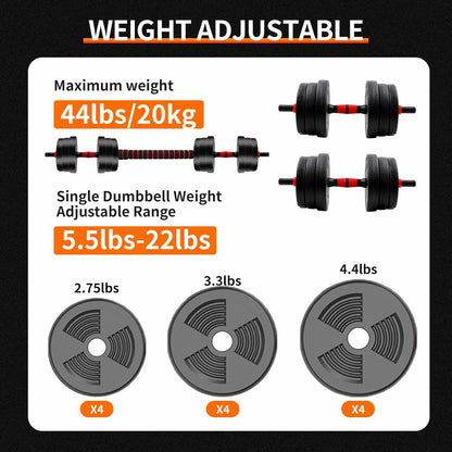 Adjustable Weight Dumbbell & Barbell Plates