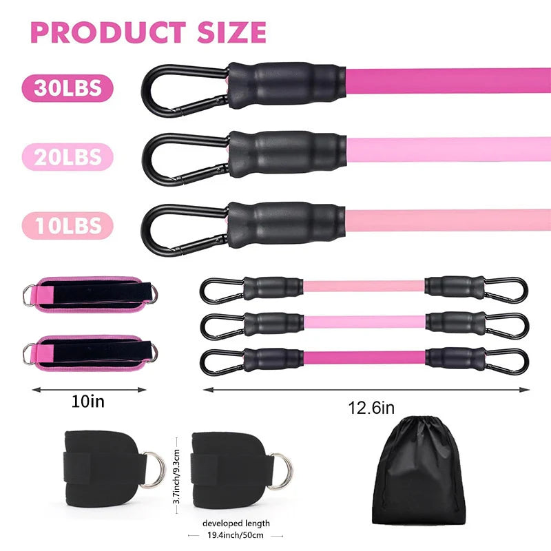 TPE Resistance Bands with Ankle Straps