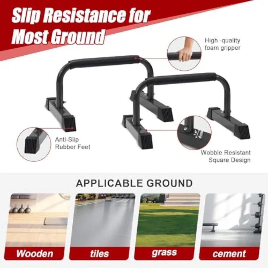 ush Up Bars Parallettes for Home Workout