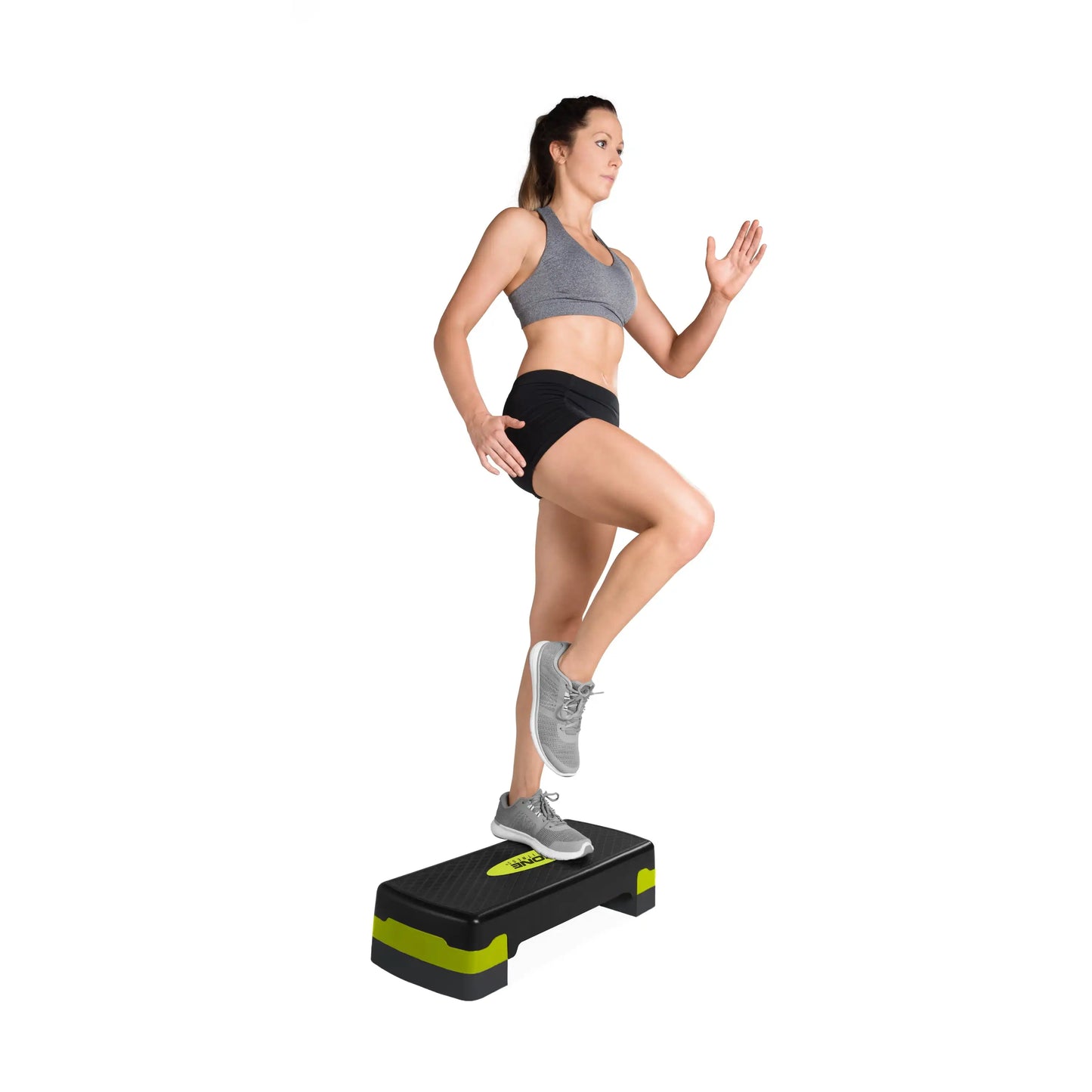 Aerobic Stepper, Fitness Stepping Platform, Black and White