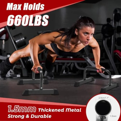 ush Up Bars Parallettes for Home Workout