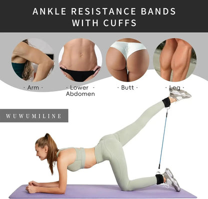 TPE Resistance Bands with Ankle Straps