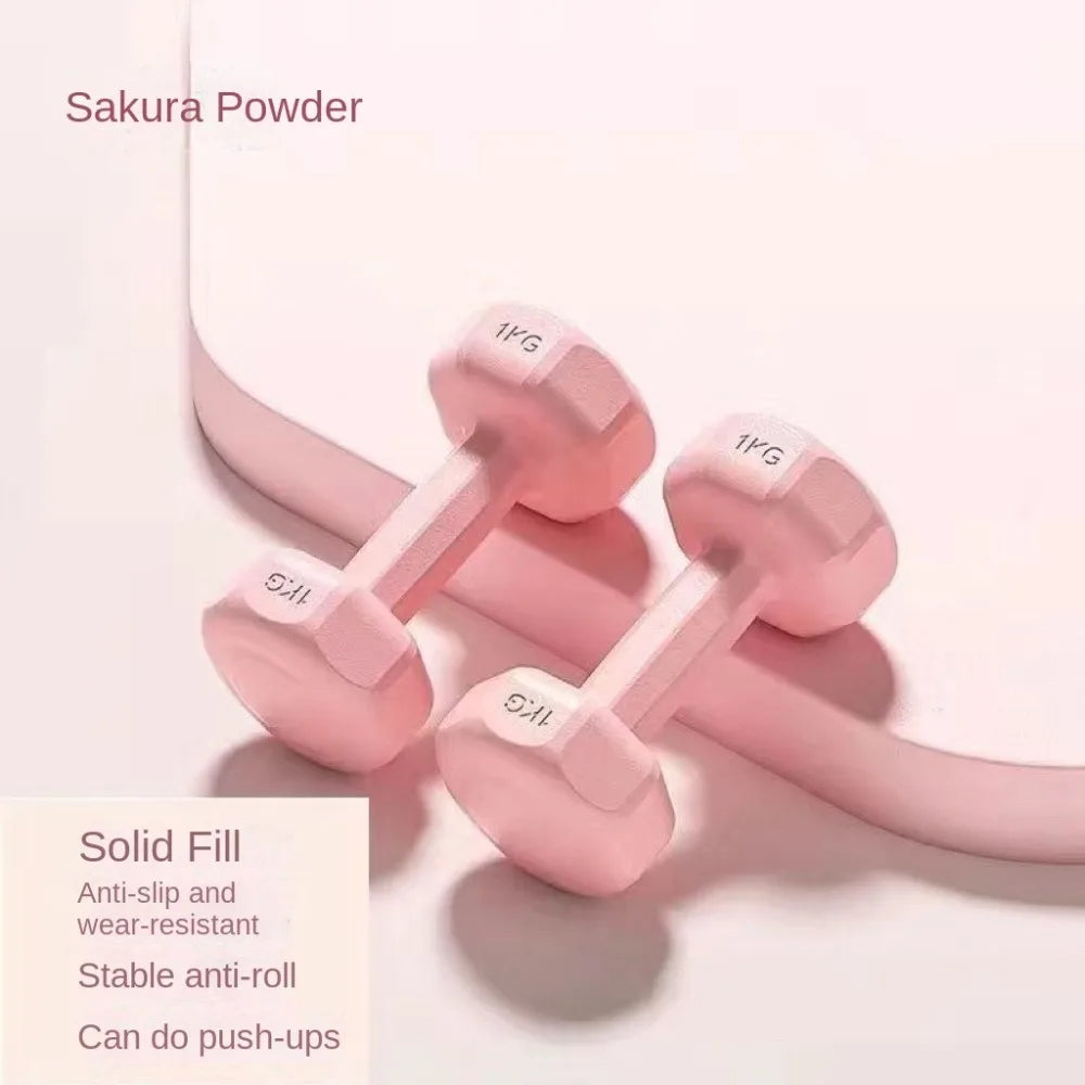1KG PVC Non-Slip Fitness Dumbbell