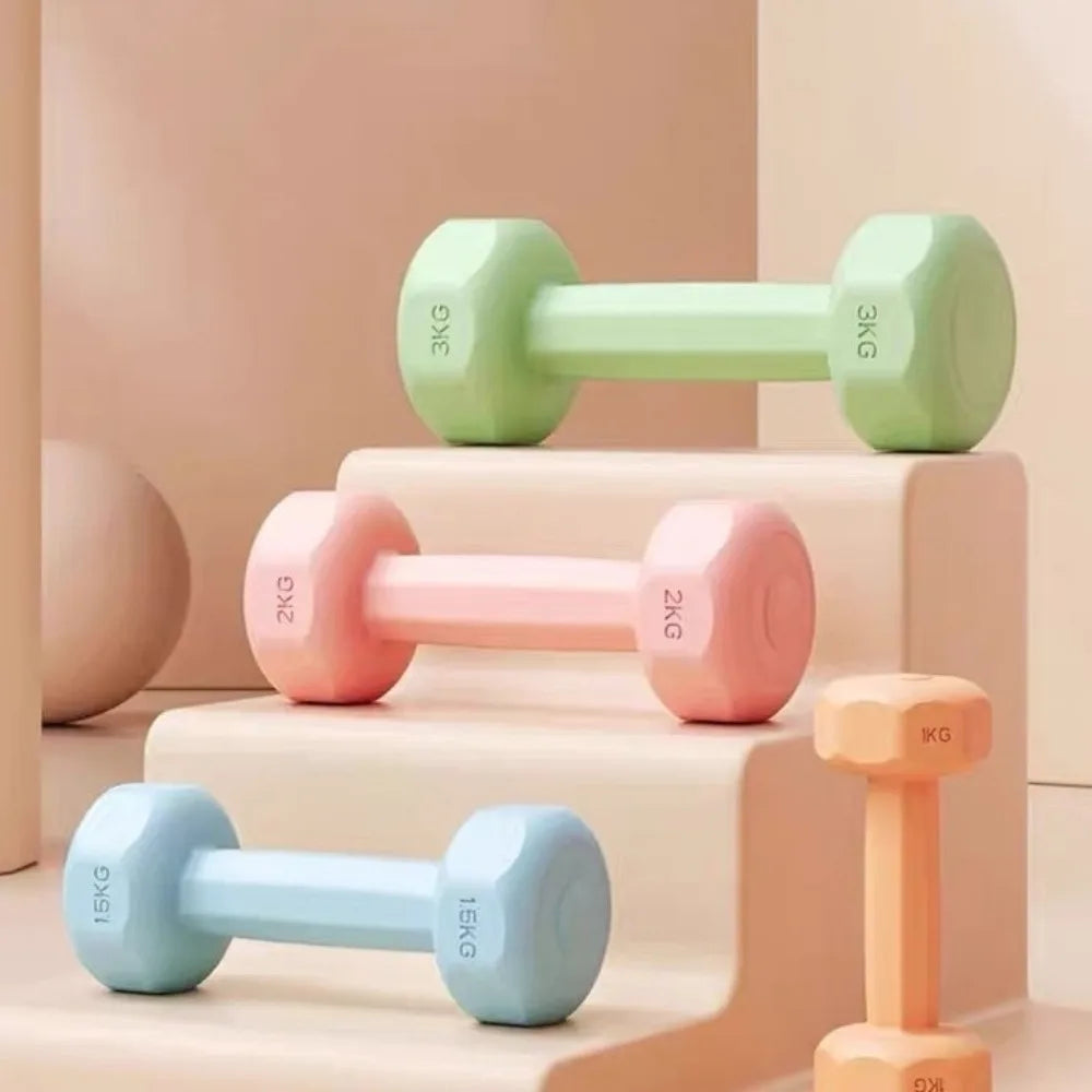 1KG PVC Non-Slip Fitness Dumbbell