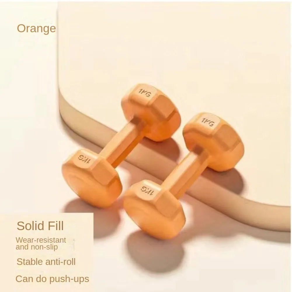 1KG PVC Non-Slip Fitness Dumbbell